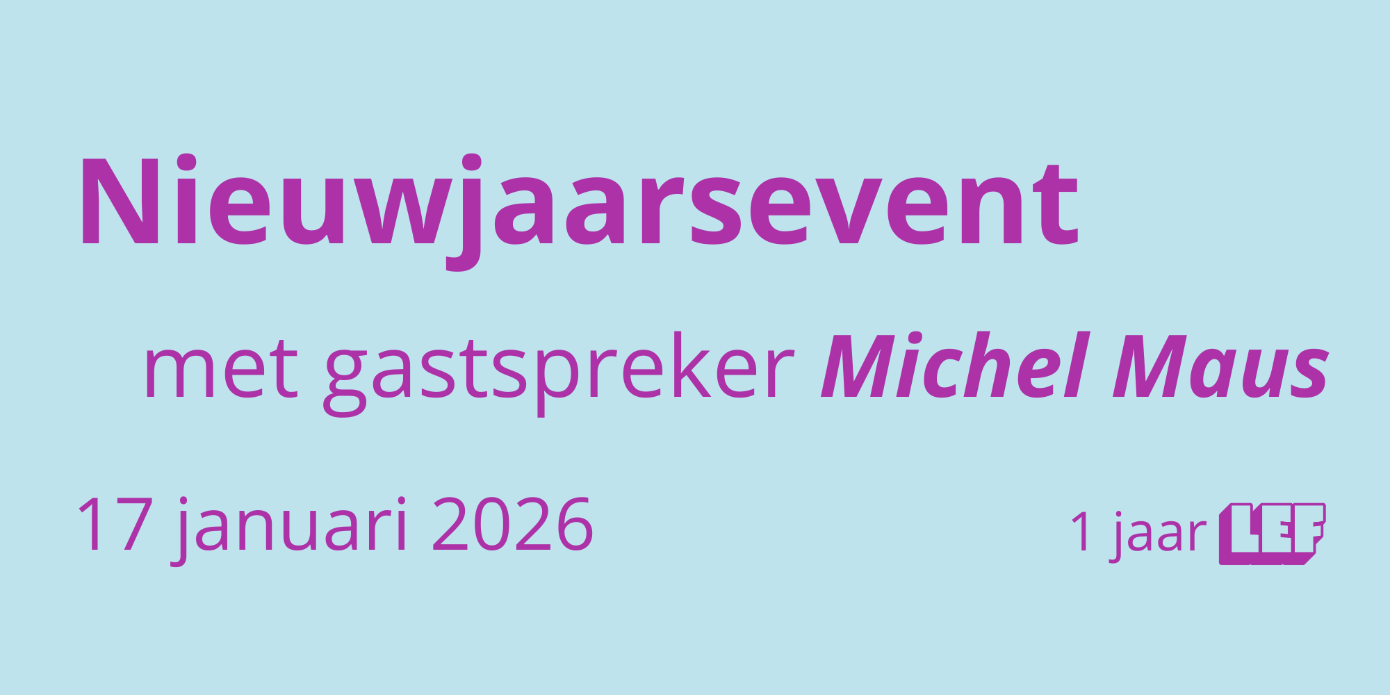 Nieuwjaarsevent Michel Maus Nieuwjaarsevent Michel Maus